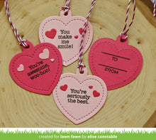 Load image into Gallery viewer, heart shaker gift tag
